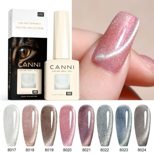 B CAT EYE PINK PLANET CANNI עין החתול– סט 8 יחידות 9 מ”ל + מגנט Hema free