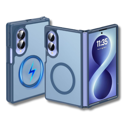 כיסוי מגן מט ועמיד בזעזועים התומך ב-MagSafe עבור Samsung Galaxy Z Fold 8 צבע כחול