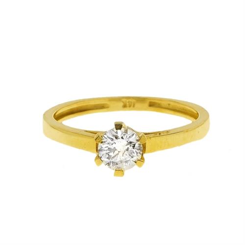 טבעת יהלום קלאסית 0.60 קראט |טבעת יהלום זהב צהוב 14 קרט|תעודה IGL