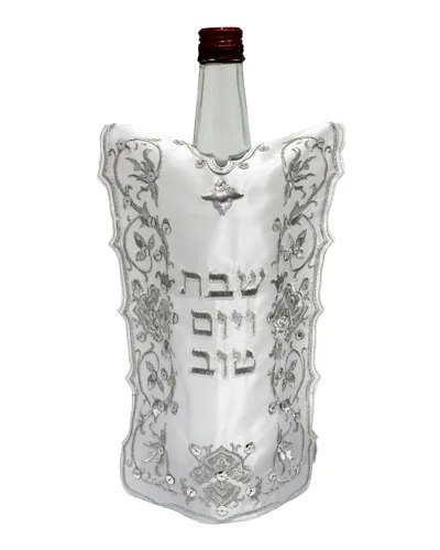 כיסוי לבקבוק יין סטן עם עיטורים