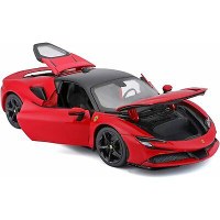 דגם מכונית בוראגו פרארי סטראדל אדומה Bburago Ferrari SF90 Stradale 1:18