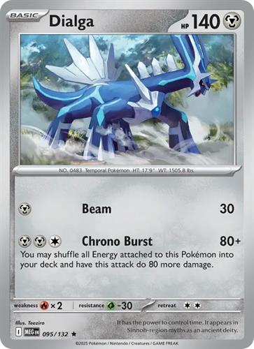 קלף בודד single פוקימון - dialga - Mega Evolution - 095/132