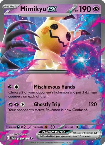 קלף בודד single פוקימון - mimikyu ex - Journey Together - 069/159