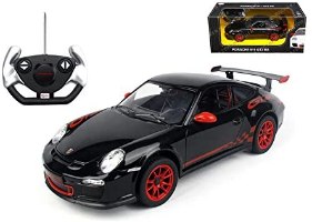 מכונית על שלט פורש מבית רסטאר שחורה RASTAR PORSCHE 911 GT3 RS