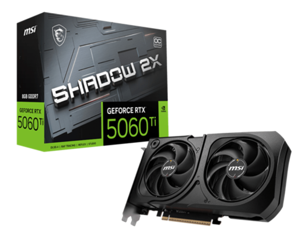 כרטיס מסך MSI GeForce RTX 5060 Ti 8G SHADOW 2X OC PLUS