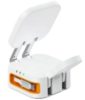 מטען אלחוטי מגנטי מתקפל 3 ב־1 Miracase MQIW610 – מטען לבן פתוח חלקית עם חיבור USB-C קדמי ונוריות חיווי צבעוניות