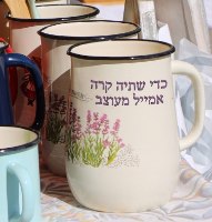 קנקן שתיה קרה אמייל מעוצב 2.5 ליטר