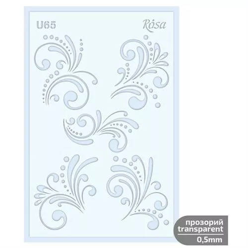 שבלונה פלסטיק רוסה 13/20 ס"מ עיטורים 65
