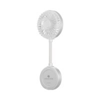 מאוורר ידני מגנטי צבע לבן Miracase MMHF120 – מאוורר בודד בצבע לבן עם ראש עגול ובסיס עגול המחוברים במוט גמיש על רקע
