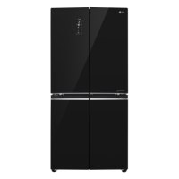 LG מקרר 4 דלתות דגם GRB608BDID זכוכית שחורה