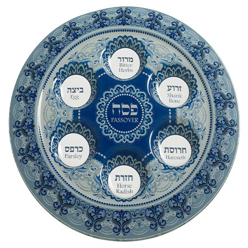 GLASS PASSOVER PLATE