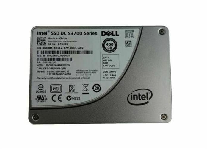 דיסק לשרת Dell 6XJ05 Intel 400gb SSD DC S3700 Series SATA 2.5" With Caddy