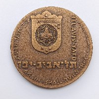 תל אביב יפו- שנת 1973, מדליה ברונזה, 45 מ"מ, החברה הממשלתית למדליות ולמטבעות