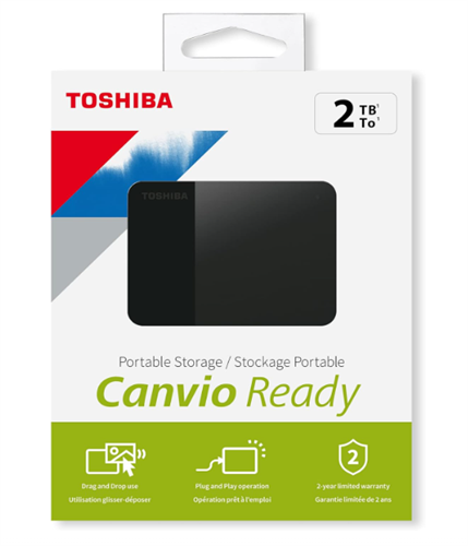 דיסק חיצוני TOSHIBA Canvio Ready 2TB 2.5 USB 3.2
