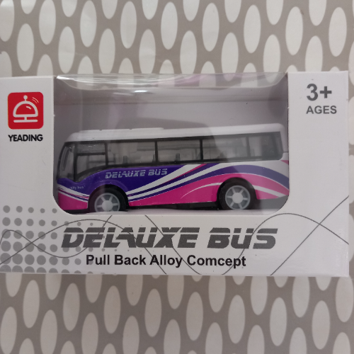אוטובוס  מתכת  בקופסה 1:18 - DELAUIXE BUS