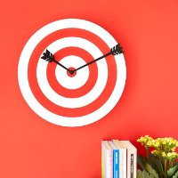 שעון קיר זכוכית מטרה  Target - מארז לא מושלם