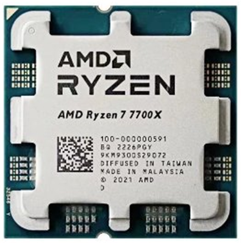 מעבד AMD ZEN4 R7 7700X Tray no Fan AM5 TDP 105W Up to 4.5Ghz 8Crs