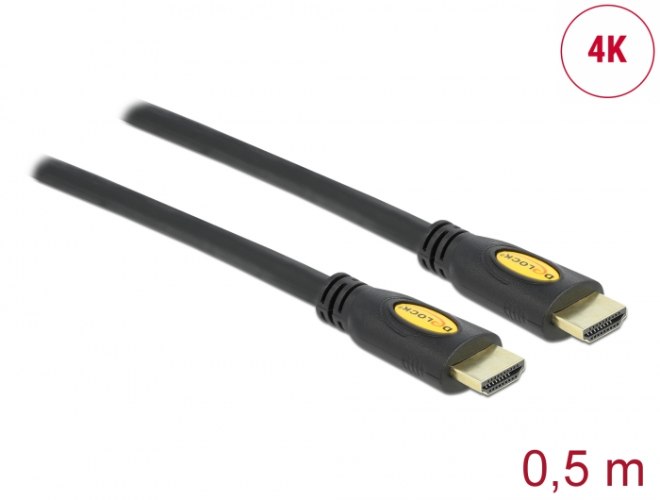 כבל מסך Delock Cable High Speed HDMI with Ethernet 0.5 m