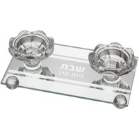 פמוטי זכוכית מהודר 17*10 ס"מ