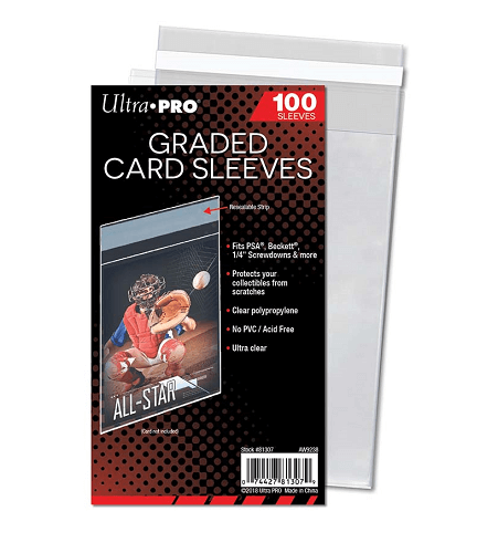 Graded Card Sleeves Resealable 100pcs סליבים שקופים למדרוגים מארז 100 יחידות