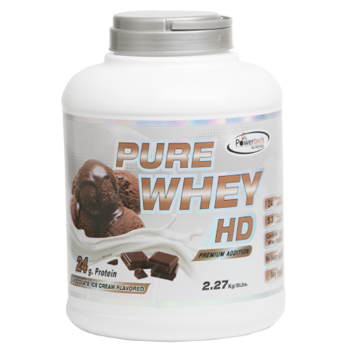 -- אבקת חלבון פאוארטק HD בטעם שוקו -- Pure Whey Hd, מכיל   2.3 ק"ג