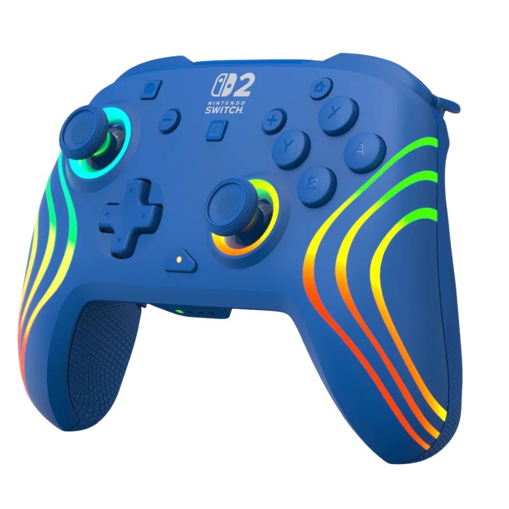 בקר גיימינג אלחוטי צבע כחול עבור Turtle Beach Afterglow Wave Wireless Controller Nintendo Switch 2 – פריט בודד בקר בצבע