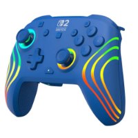 בקר גיימינג אלחוטי צבע כחול עבור Turtle Beach Afterglow Wave Wireless Controller Nintendo Switch 2 – פריט בודד בקר בצבע
