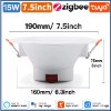 ענק 15W - קוטר 19 ס״מ - ספוט לד חכם WIFI TUYA שקוע גבס לבית חכם נשלט ע״י אפליקציה