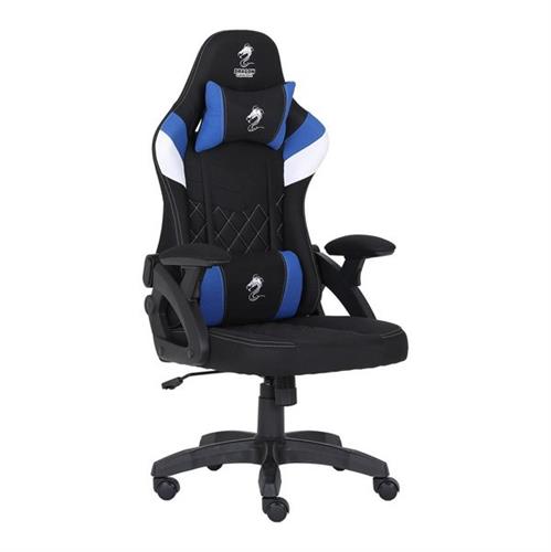 כיסא גיימינג בד Dragon Ace Pro שחור כחול לבן
