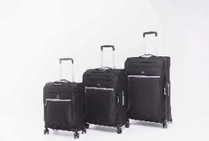 סט 3 מזוודות קלות במיוחד וסופר איכותיות TESLA - צבע שחור