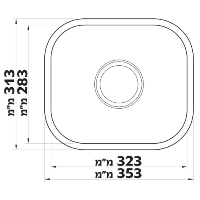 כיור מטבח נירוסטה התקנה שטוחה / תחתונה | מתאים לארון 40 ס"מ | דגם 7127