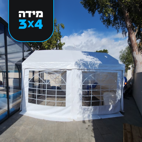 אוהל ברזל מגלוון במידה 3X4 מטר