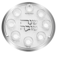 צלחת מהודרת לראש השנה עם סימנים
