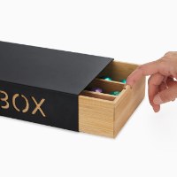ארגונית מגירה לקפסולות קפה Coffee Box – שחור - מארז לא מושלם