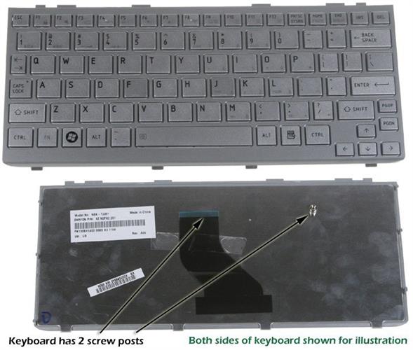 מקלדת למחשב נייד טושיבה Toshiba Netbook Mini NB305 Keyboard 9Z.N2P82.201 , PK130BH1A00