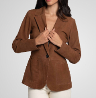 Bod & Christensen – NOIAN Suede Blazer (Tobacco) מעיל עור הפוך