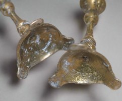 זוג פמוטים לשבת עשוי פליז, ויינברג חתום וינטאג' ישראל שנות ה- 60