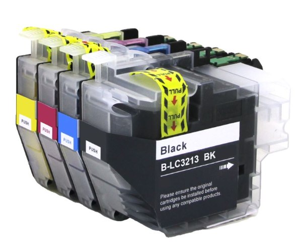 סט ראשי דיו תואם Brother Compatible Multipack Ink LC-3213