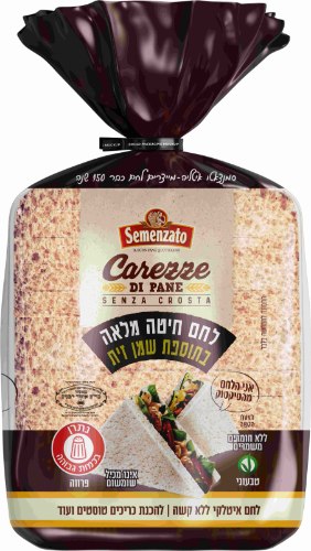 לחם חיטה מלאה ללא קשה 400 גרם - semenzato