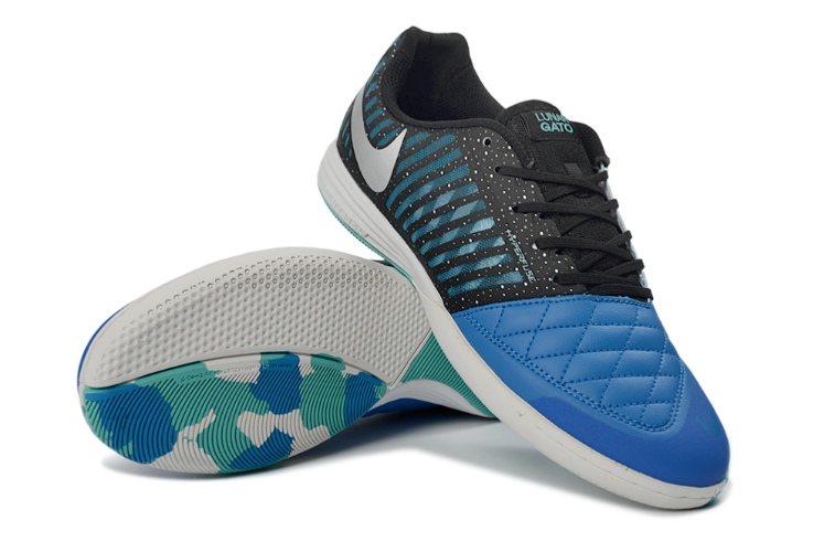 נעלי כדורגל נמוכות נייק Nike Lunar Gato II כחול-שחור