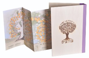 קלסר שורשים עץ 2 טבעות+נספחים כ-30 דפי שמנת N (מיקס צבעים)