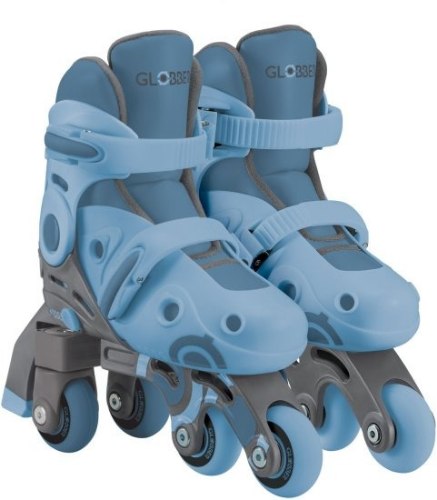 גלגיליות לילדים Globber 2 in 1 עם 2 מצבי החלקה מידה 30-33 בצבע כחול פסטל