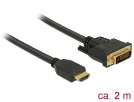 כבל מסך Delock Cable HDMI Male To DVI 24+1 Male 2 m