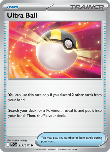 קלף פוקימון בודד single - ultra ball – Ascended Heroes – 213/217