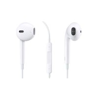 אוזניות Apple EarPods Lightning עם מיקרופון בצבע לבן