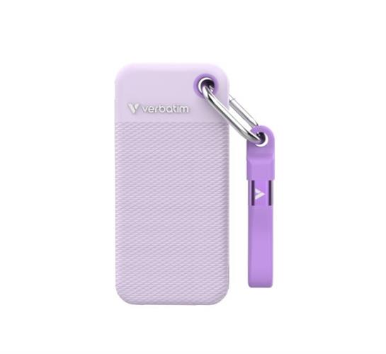 דיסק חיצוני Verbatim Pocket SSD 2TB USB C Gen2 Purple 1000MBps