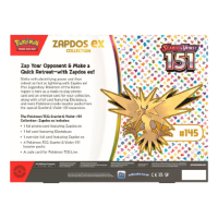 Pokemon TCG: Scarlet & Violet 151 Zapdos ex Collection Box Set קלפי פוקימון מקוריים מארז זאפדוס 151