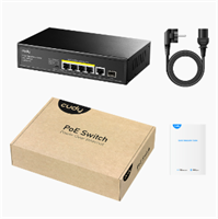 מתג לא מנוהל CUDY GS1005PTS1 5PORT 1GB POE 1XSFP total 120W