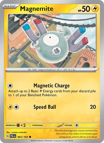 קלף בודד single פוקימון - magnemite - Paldea Evolved - 065/193