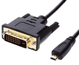 כבל מתאם Micro Hdmi זכר לחיבור DVI 24ּּּּּ+1 זכר באורך 2 מטר
